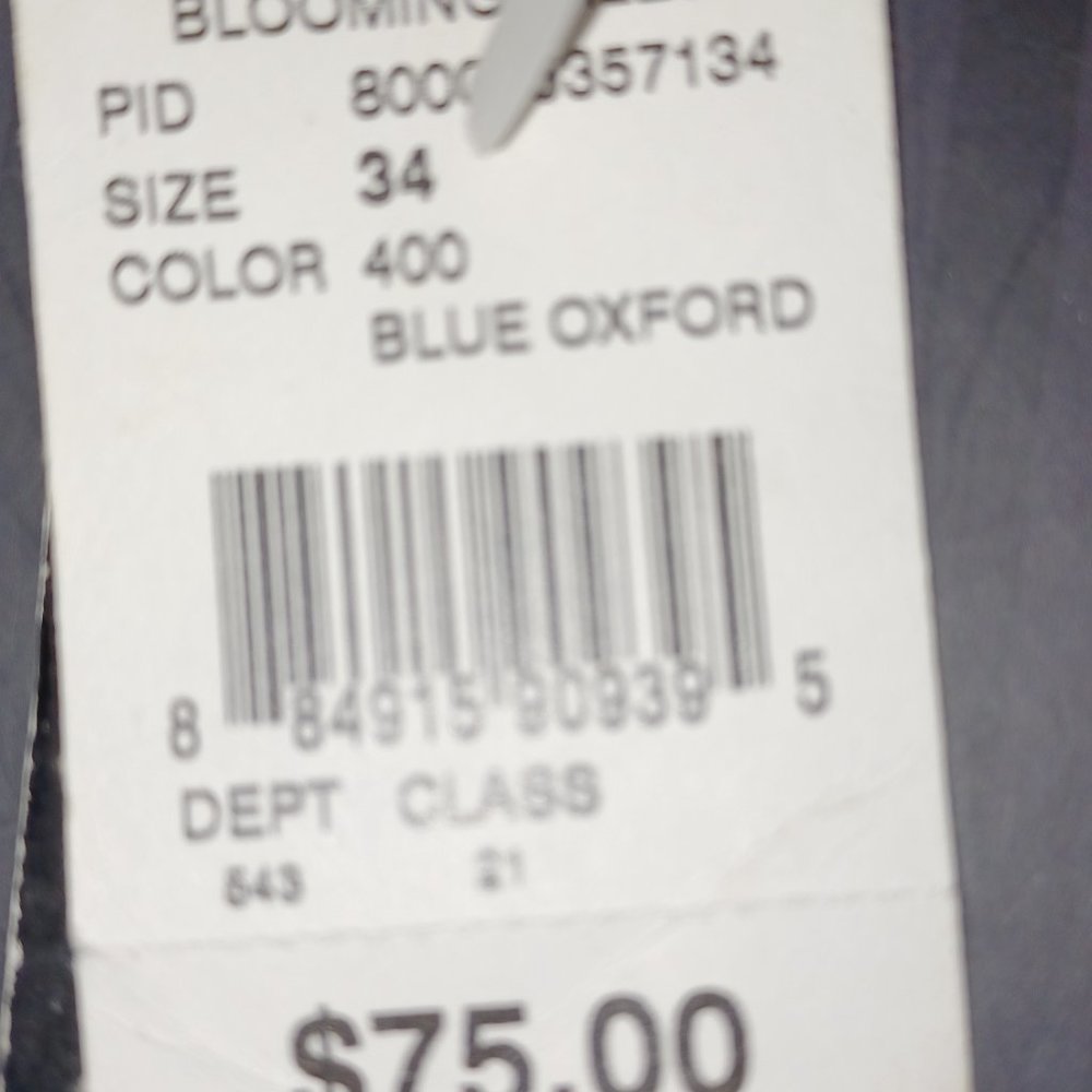 Men's Blue Oxford Shorts - Picture 8 of 8